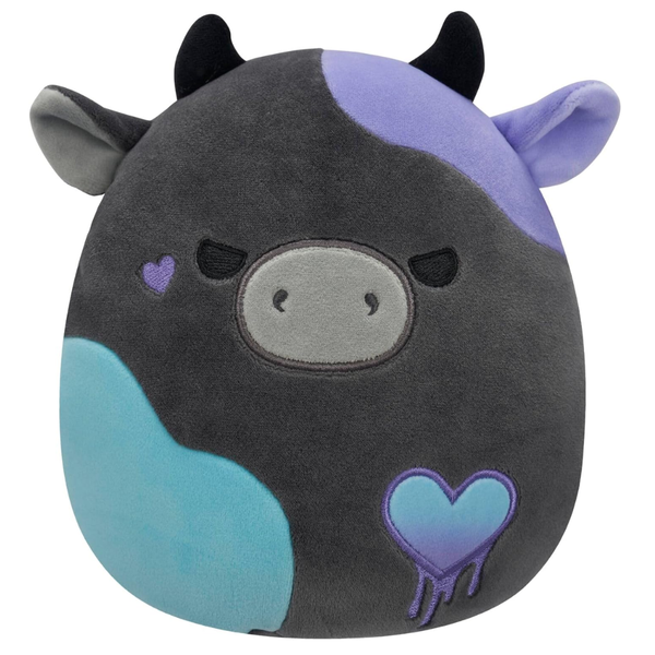 Squishmallows Original 7.5-Inch Smithereens the Charcoal Cow - Valentine's Plush