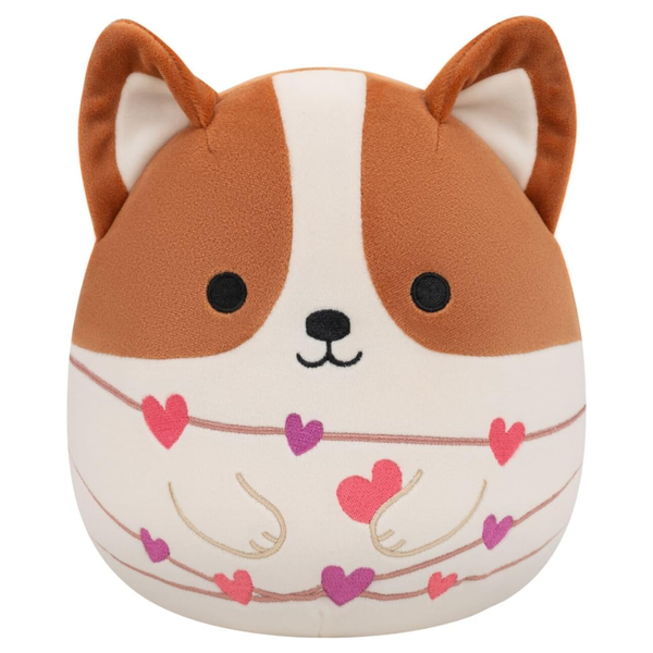 Squishmallows Original 7.5-Inch Reginald the Corgi - Valentine's Plush