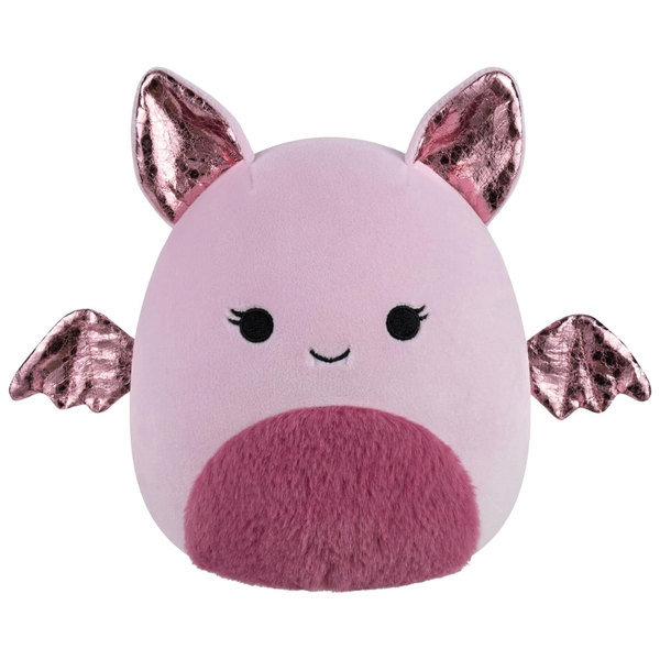 Squishmallows Original 7.5-Inch Sheena Light Pink Bat with Glitter Wings