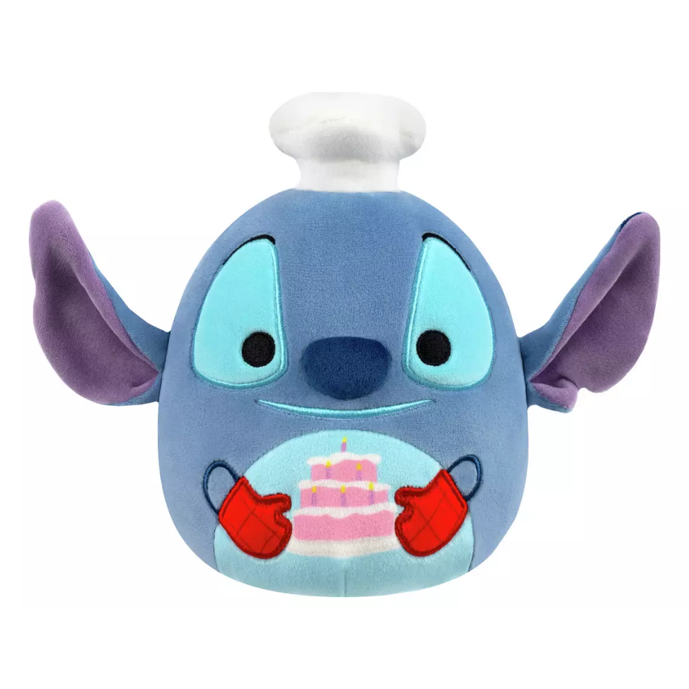 Squishmallows Original 8-Inch Disney Chef Stitch with Cake