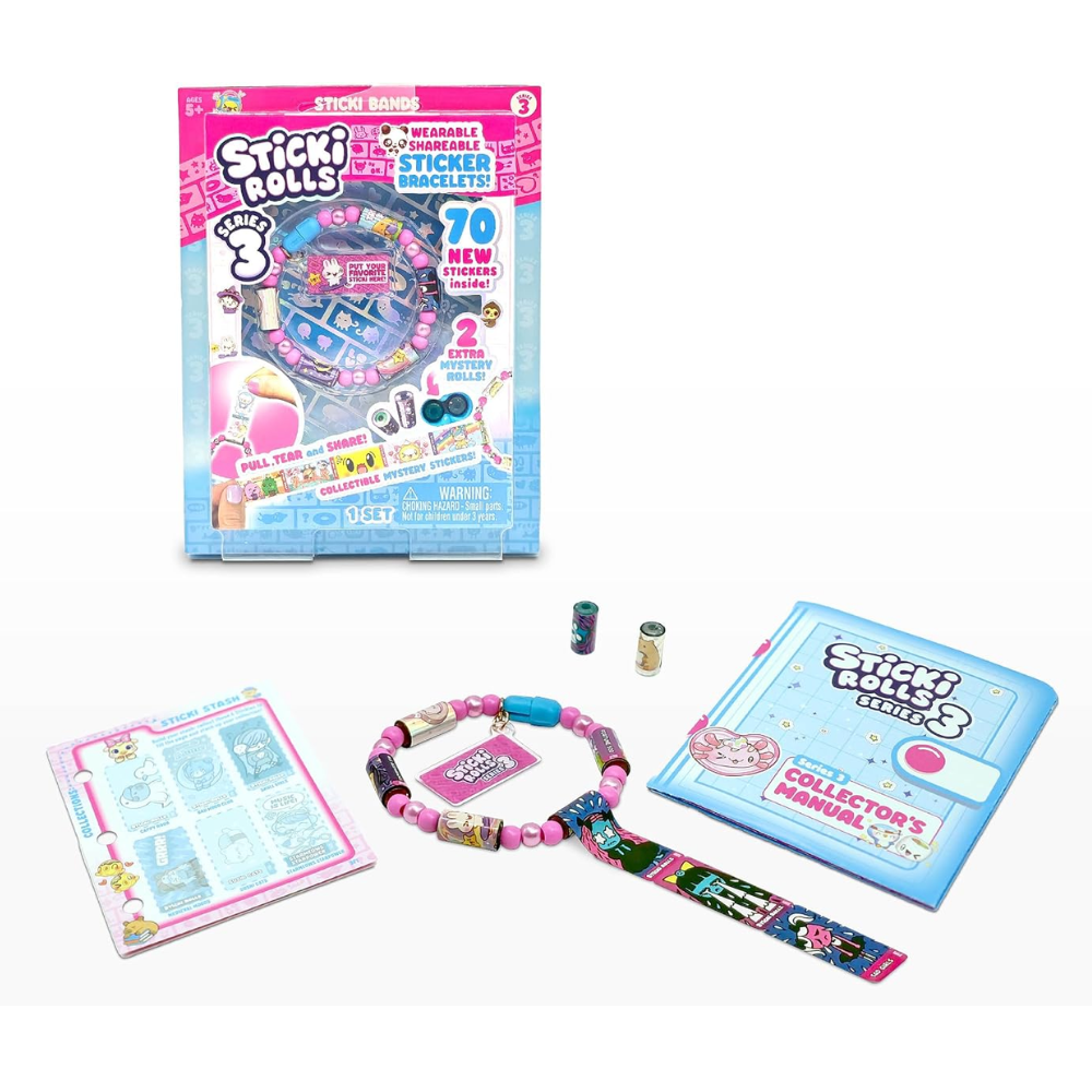 Sticki Rolls Sticki Band Single Pack S3 Wearable Shareable Sticker Bracelets