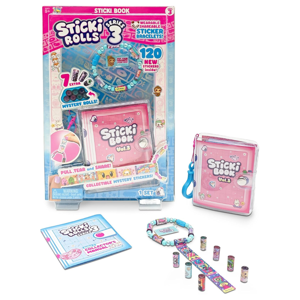 Sticki Rolls Sticki Book S3 Wearable Shareable Sticker Bracelets