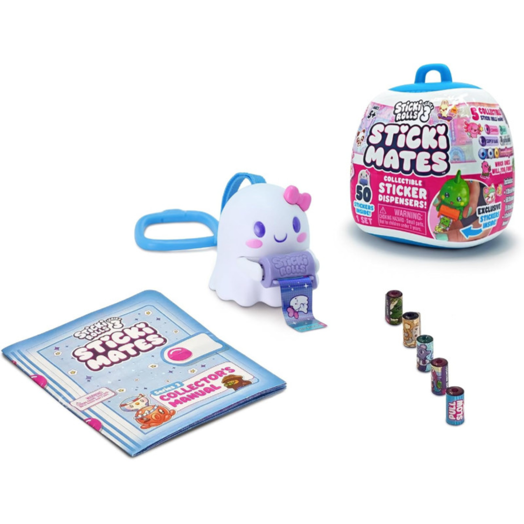 Sticki Rolls Sticki Mates - Collectible Mini Character Sticker Dispenser