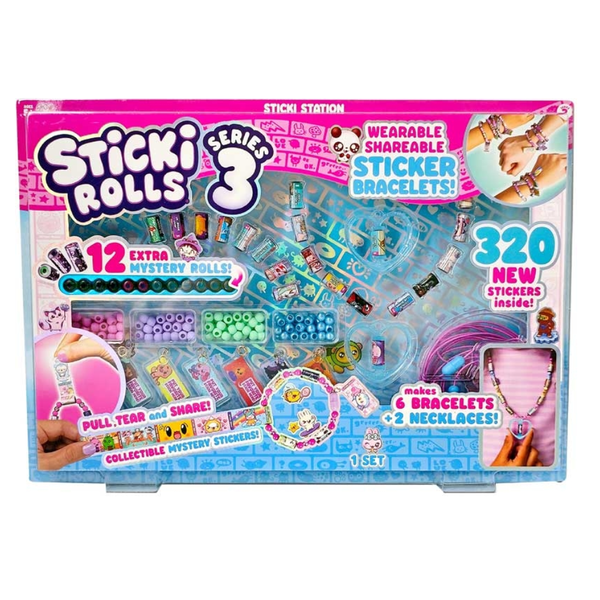 Sticki Rolls Sticki Station S3, Wearable Shareable Sticker Bracelet Jewellery Kit