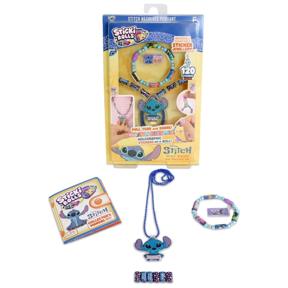 Disney Stitch Sticki Rolls Stitch Pendant Pack Wearable Sticker Jewellery Collectable Toys