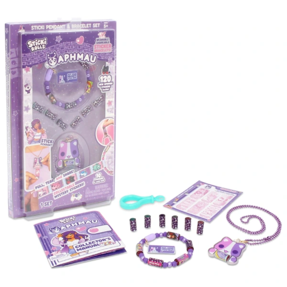 Sticki Rolls x Aphmau Pendant & Bracelet Set