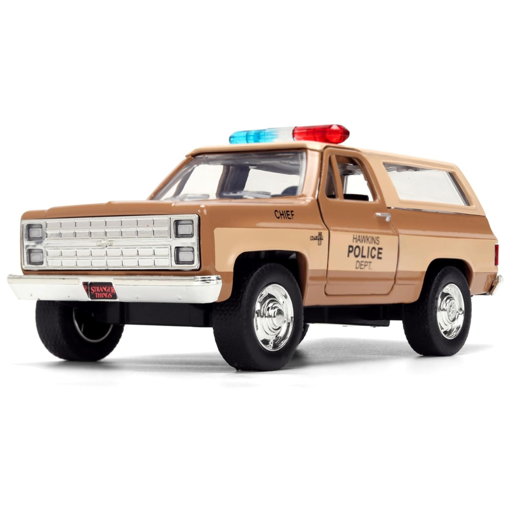 Stranger Things Hopper's Chevrolet Blazer Hawkins Police Dept (2016) TV Series Hollywood Rides 1/32 Diecast Model Car by Jada