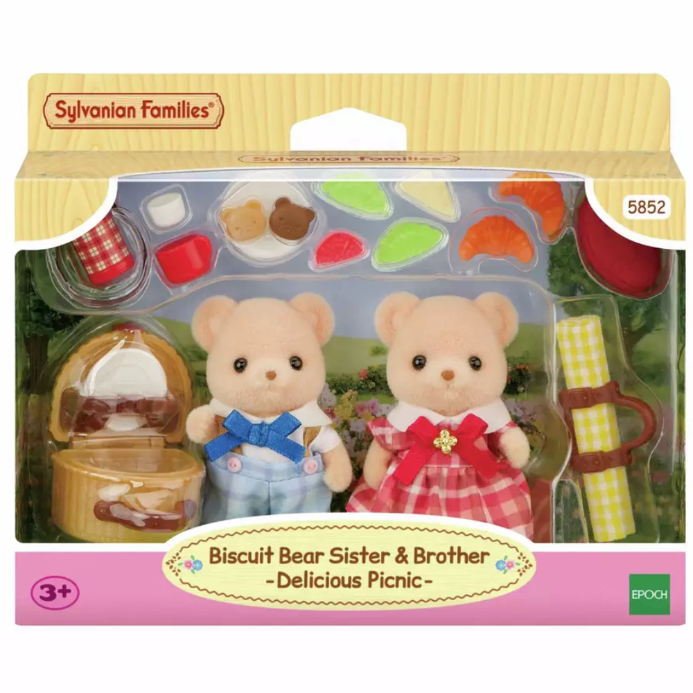Sylvanian Families 5852 Biscuit Bear Boy And Girl Playset