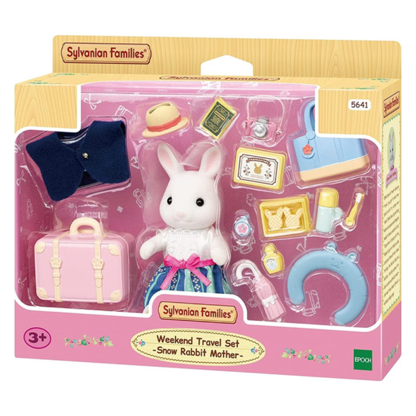 Sylvanian Family 5641 Weekend Travel Set -Snow Rabbit Mother