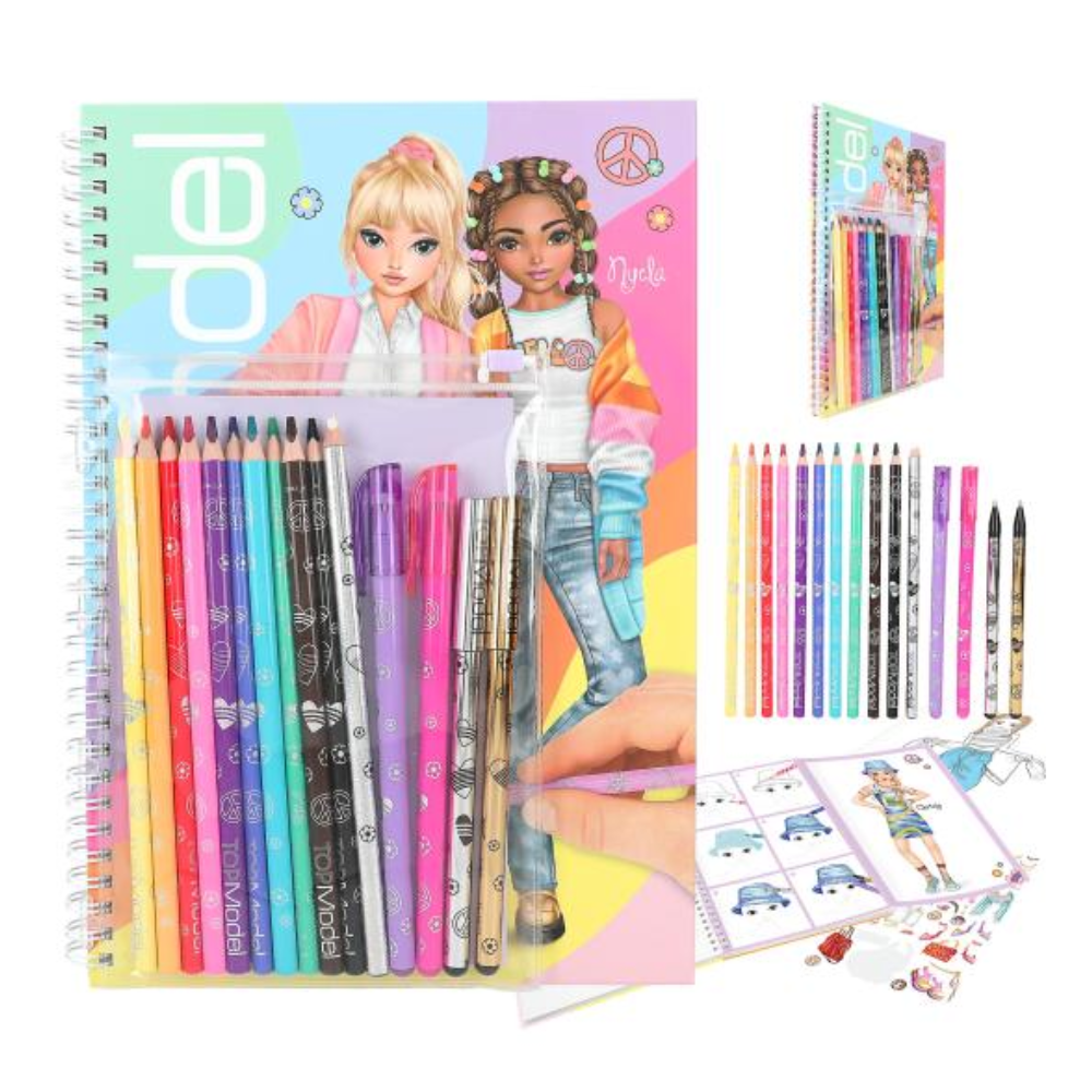 TOPModel Colouring Book With Pen Set
