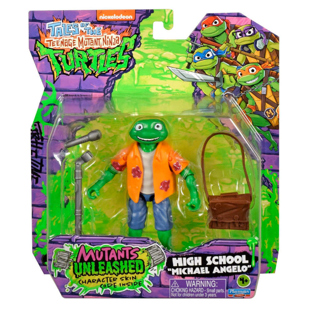 Teenage Mutant Ninja Turtles Tales of The High School Michael Angelo 4.5 Inch Action Figure