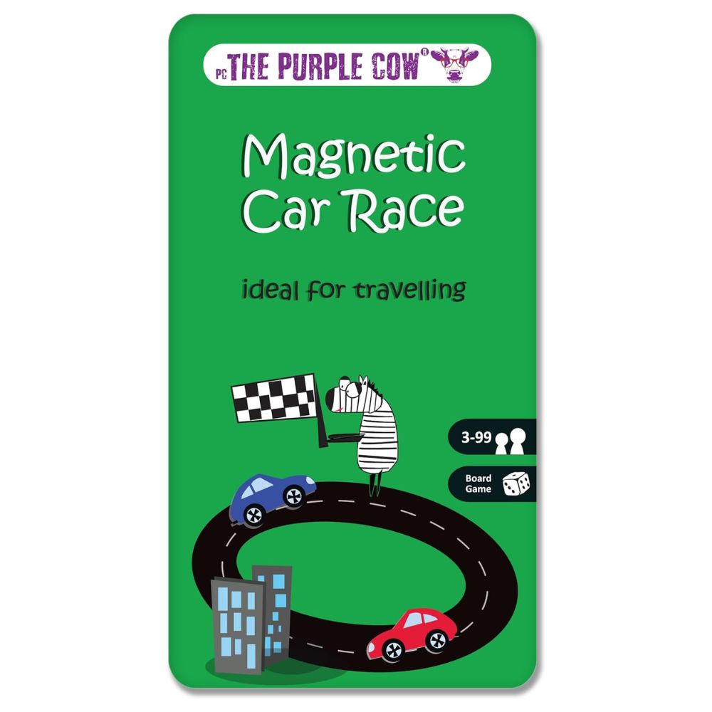 The Purple Cow Car Race Magnetic Travel Game