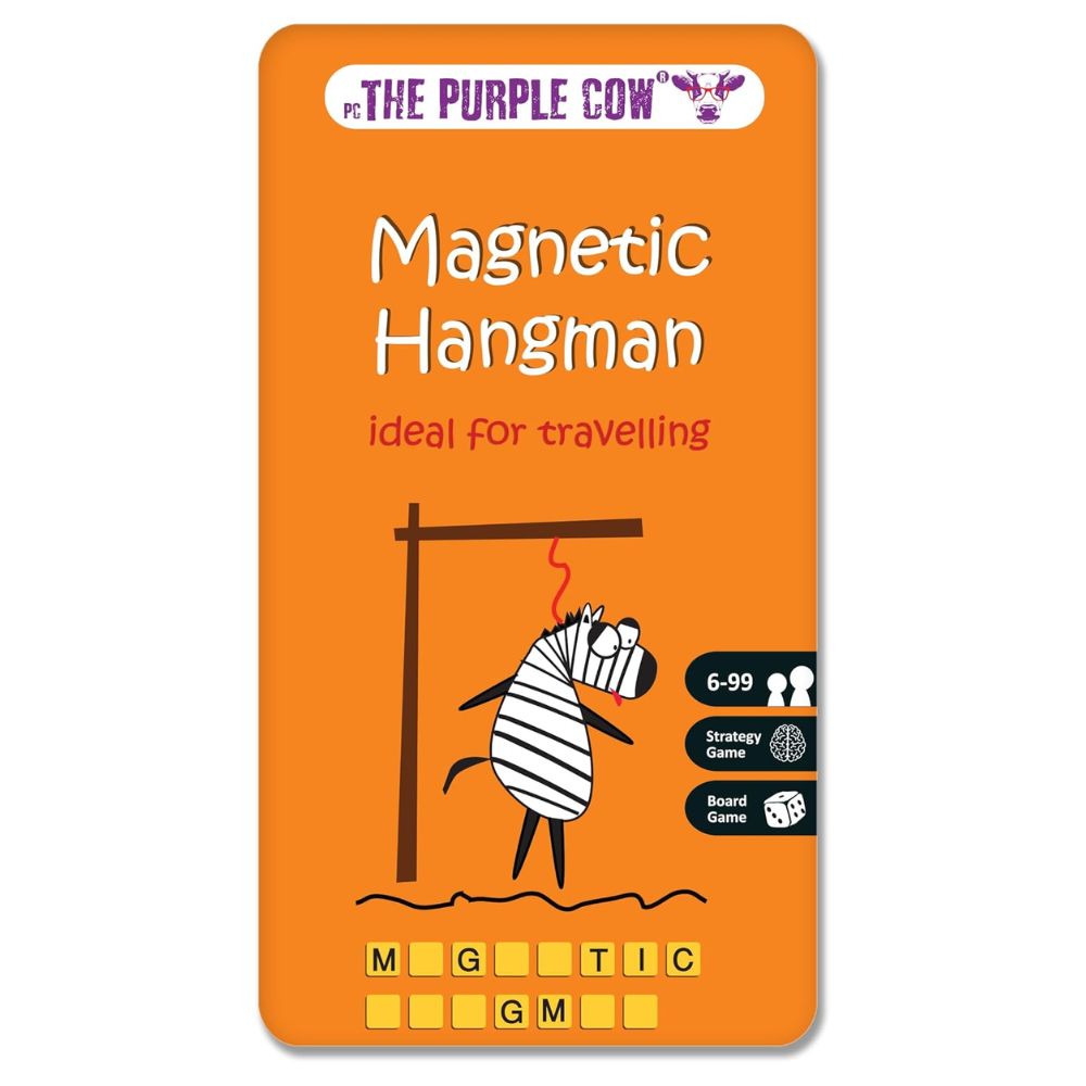 The Purple Cow Magnetic Hangman ideal for travelling