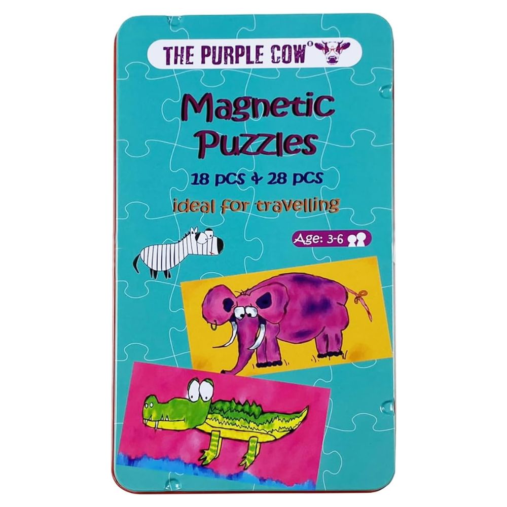 The Purple Cow Magnetic Travel Game Mini Puzzles