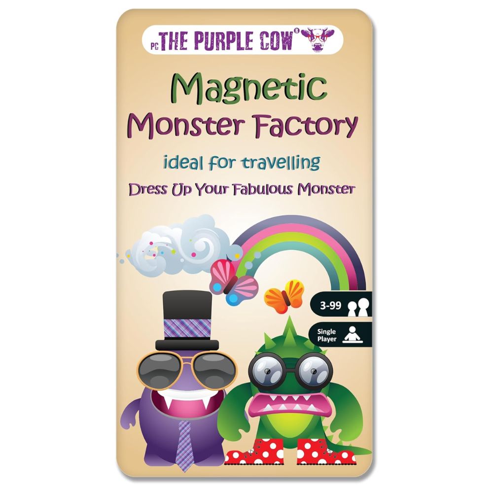 The Purple Cow Monster Factory Magnetic Travel Game