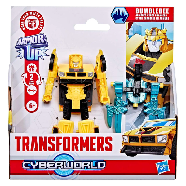 Transformers Cyberworld BUMBLEBEE Armored Cyber Changers 4-Inch Action Figure
