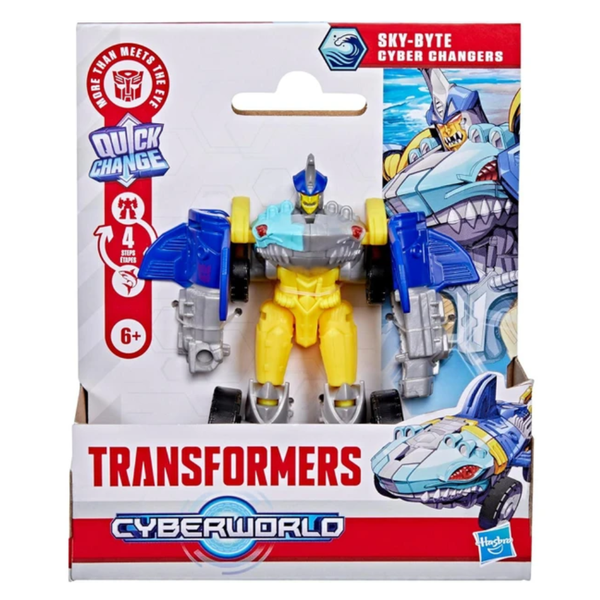 Transformers Cyberworld SKY-BYTE Cyber Changers 4-Inch Action Figure