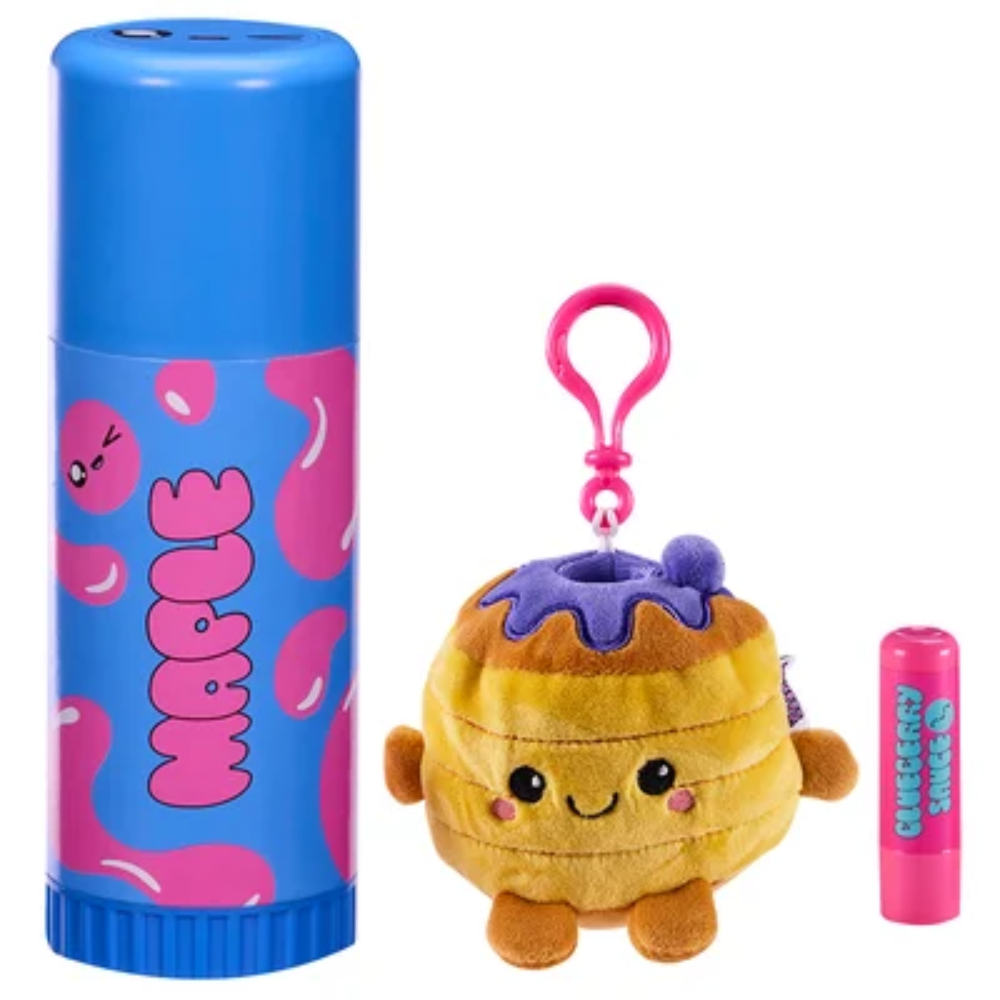 Trendy Self-Care Toycessories, Stuffie with Keychain & Matching Lip Balm Set STYLES MAY VARY