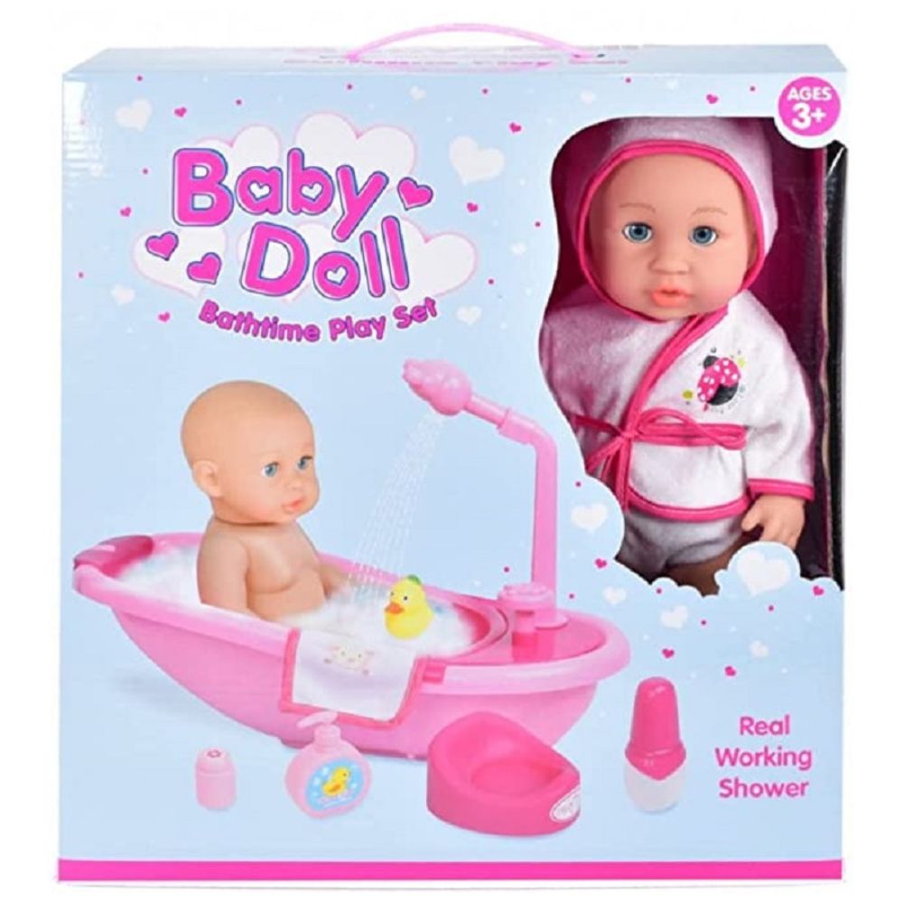 Baby Doll Bathtime Play Set: Splish-Splash Fun with Baby and Bathing Accessories