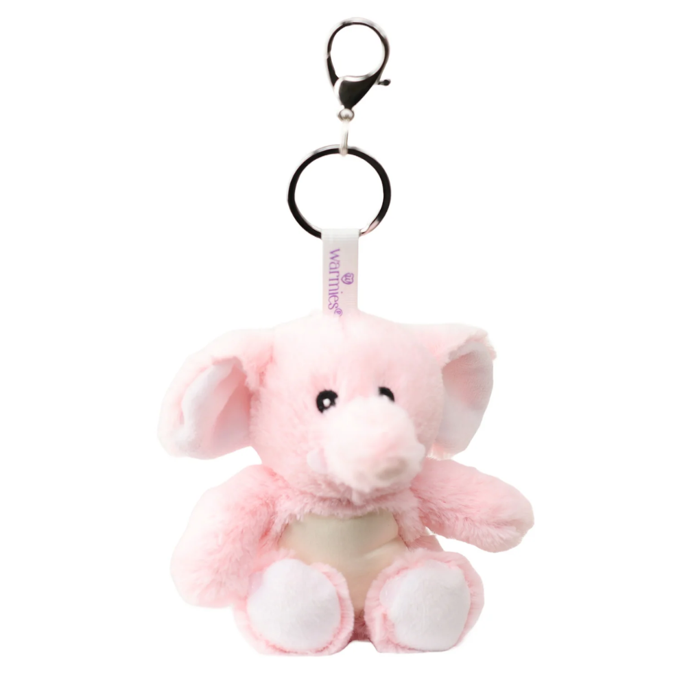 Warmies Pink Elephant Bag Charm