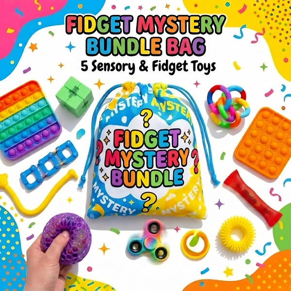 Fidget Mystery Bundle Bag UK – 5 Sensory & Fidget Toys for Autism, Adults & School