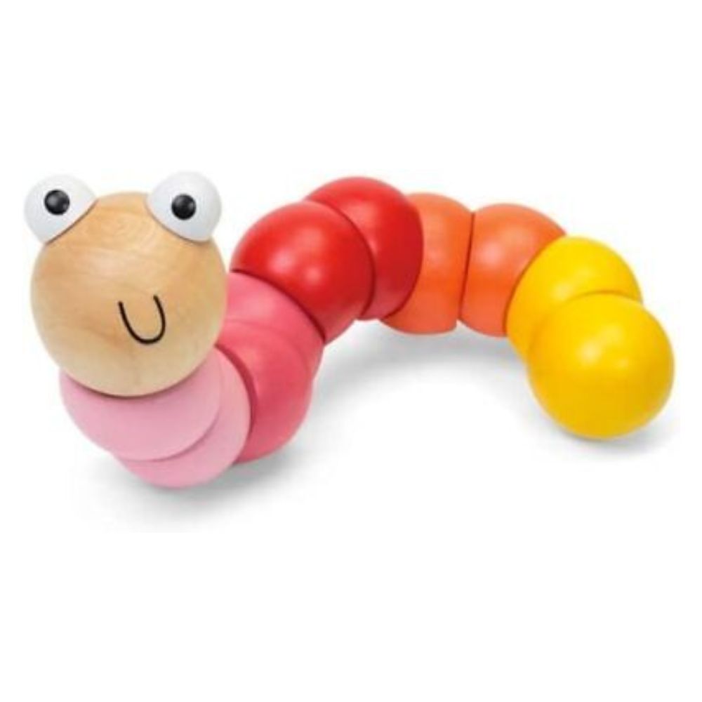 Wooden Jointed Worms Assorted