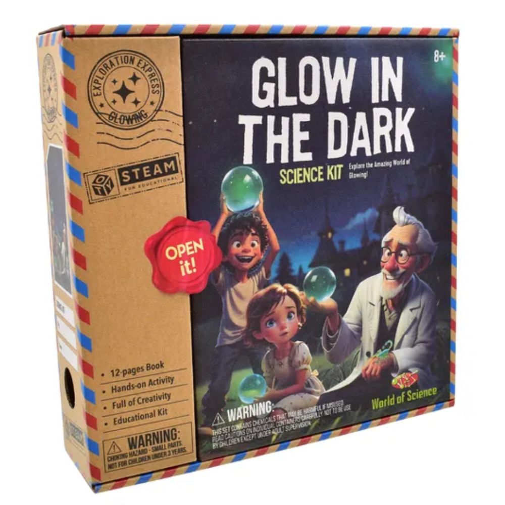 World of Science STEM Glow In The Dark Kids Experiment Science Kit