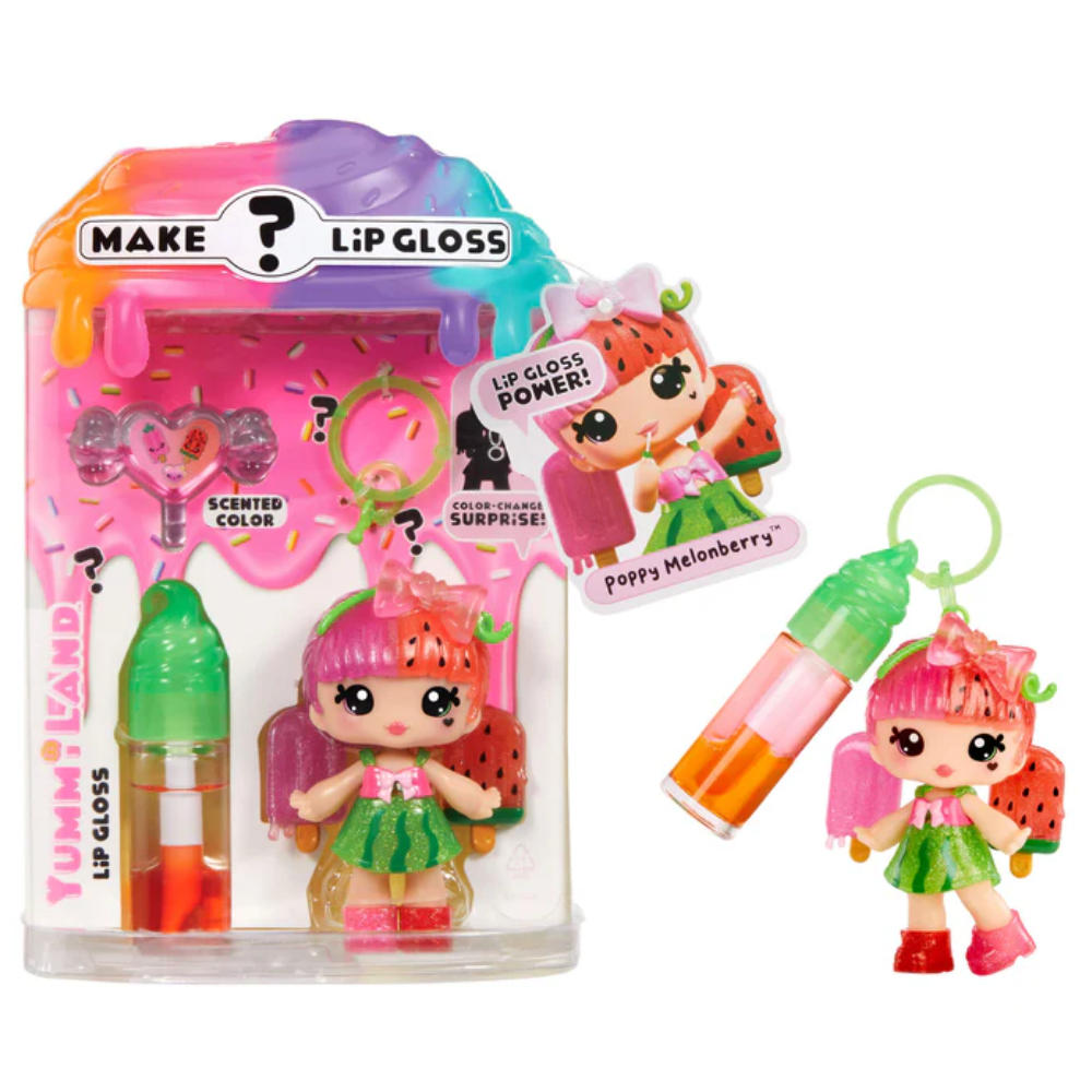 Yummiland Lip Gloss Doll Mystery Color Change - Poppy Melonberry