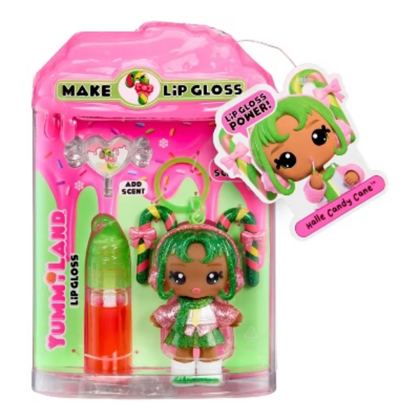 Yummiland x Holiday Collection Lip Gloss Doll Halle Candy Cane