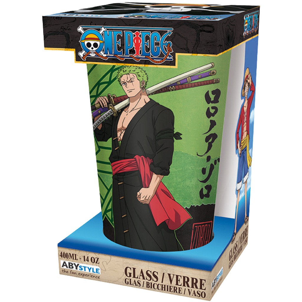 ONE PIECE - Large Glass - 400ml - Zoro