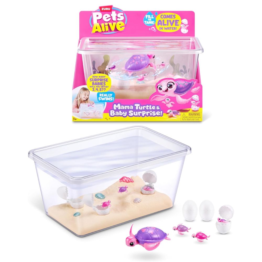 ZURU Pets Alive Mama Turtle Surprise Robot Toy