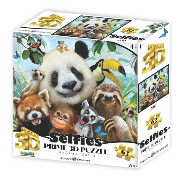 Selfies Prime 3D Puzzle Zoo 63 pieces