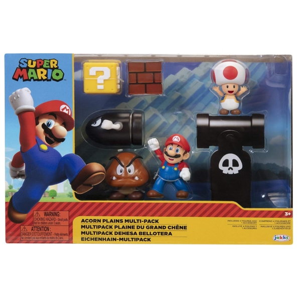 Super Mario Nitendo Acorn Plains 2.5” Figure Multipack Diorama Set
