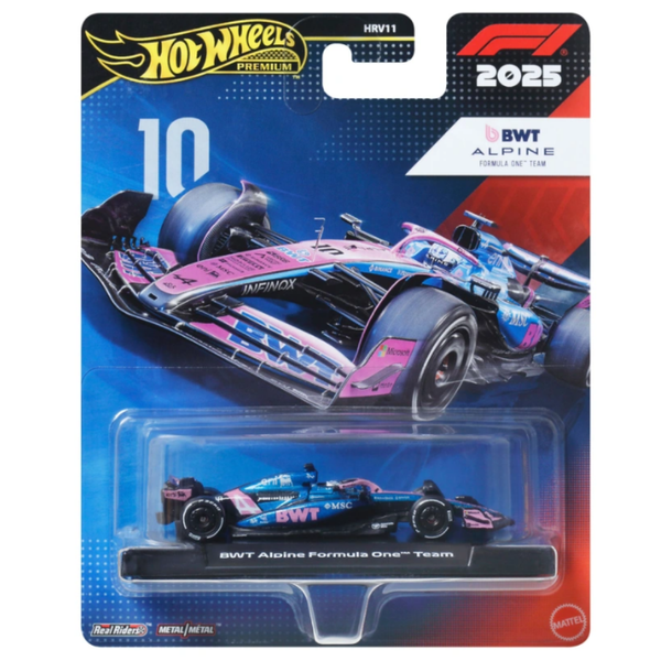 Hot Wheels Premium Formula 1 2025 1:64 BWT Alpine F1 Team Die-Cast Car
