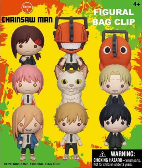Chainsaw Man Series 1 3D Foam Bag Clip - Blind bag