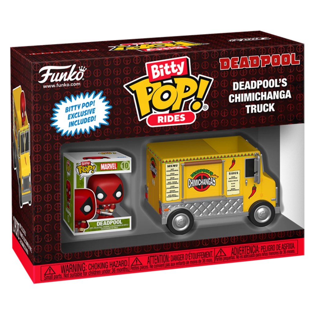 Deadpool With Chimichanga Truck Deadpool Funko Bitty Pop Ride