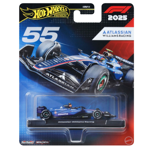Hot Wheels Premium Formula 1 2025 1:64 Atlassian Williams Racing Die-Cast Car