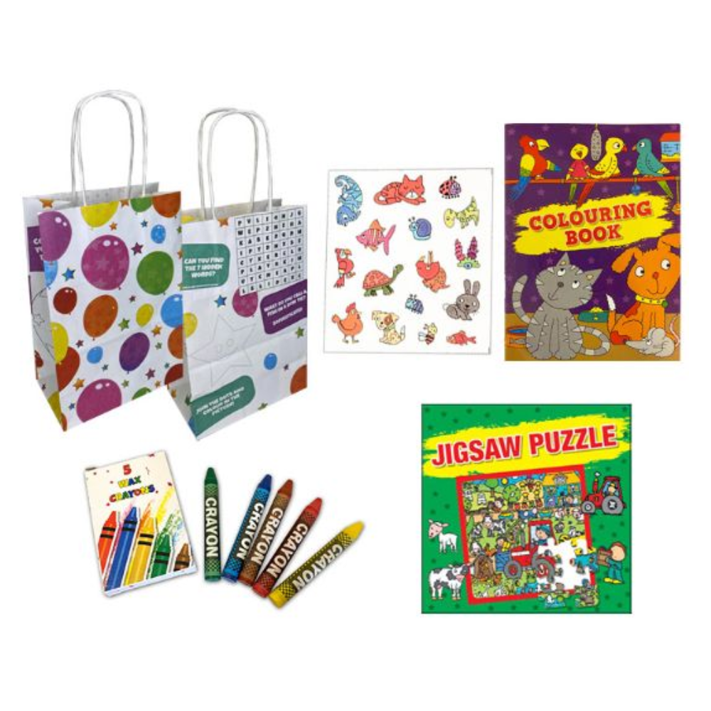Single balloon filled paper party bag OPTION A