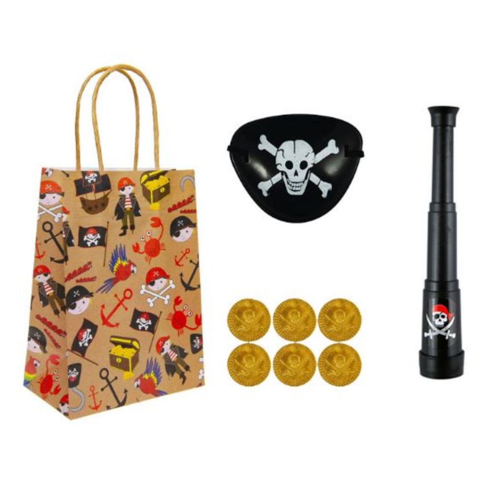 Single pirate filled paper party bag OPTION B