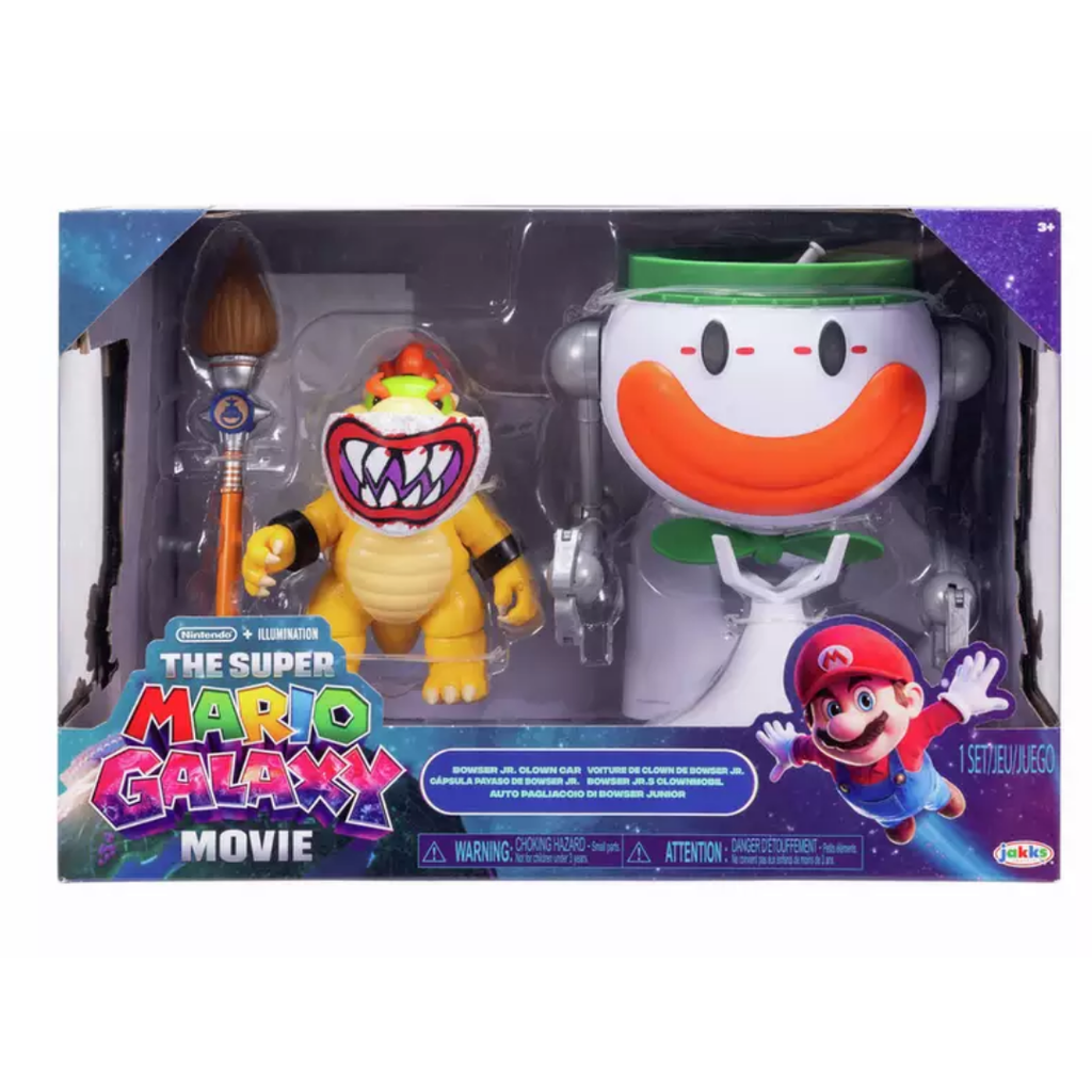 Super Mario Galaxy Movie Bowser Jr. and Clown Car Playset