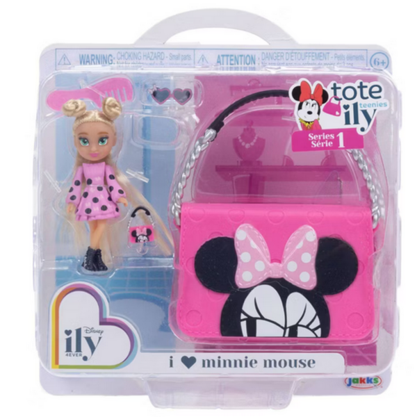 Disney ILY 4ever 2.25" Tote-ily Teenies Minnie Mouse Inspired Doll (Pink) Series 1
