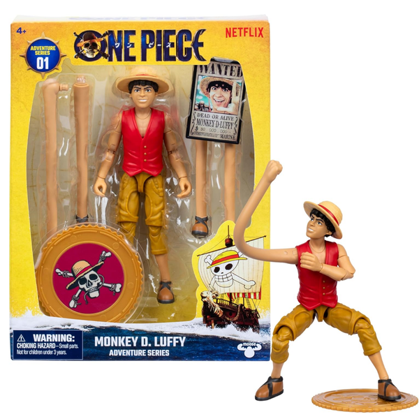One Piece Monkey D. Luffy 6″ (15 cm) Action Figure with 6 Accessories