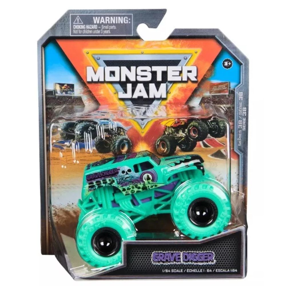 Monster Jam Series 38 Over Charged Grave Digger Die-Cast Vehicle 1:64 Scale