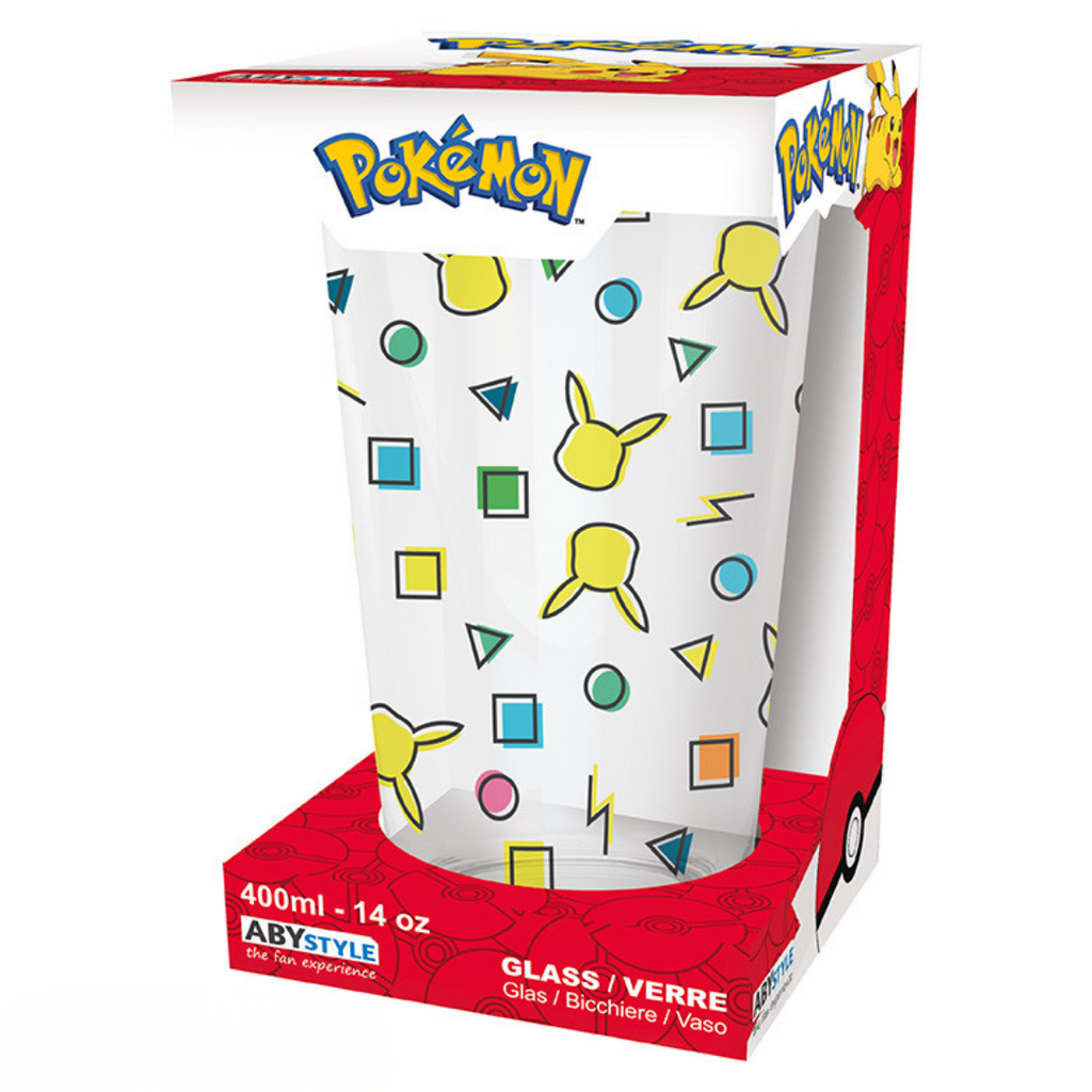 POKEMON - Large Glass - 400ml - Pikachu pattern