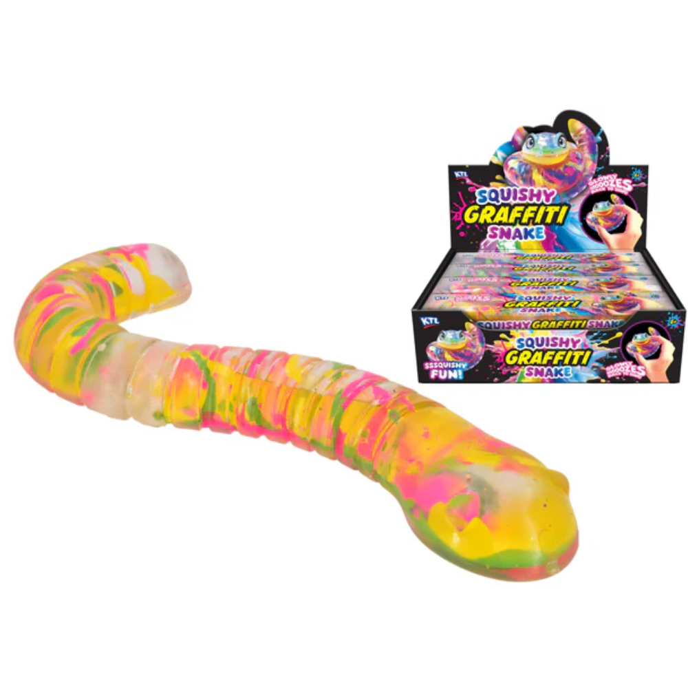 Squishy Graffiti Snake Fidget Toy – Stress Relief & Sensory Play