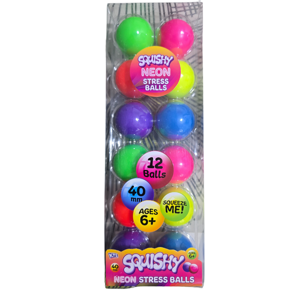 Squishy Neon/ pastel Stress Balls - 12 balls