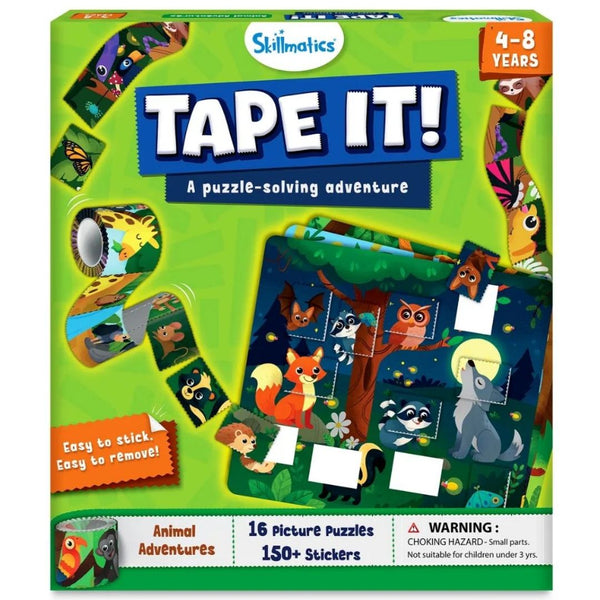 Skillmatics: Tape It - Animal Adventures | Sticker Puzzle Activity