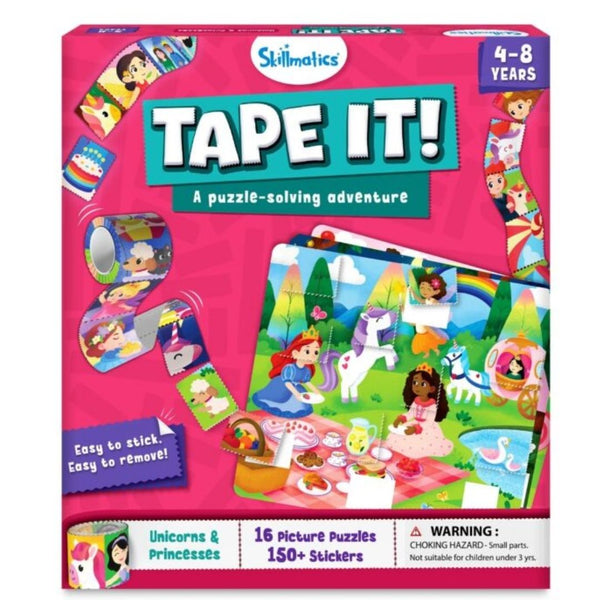 Tape It: Unicorns & Princesses | Sticker Puzzle Activity (Ages 4-8)