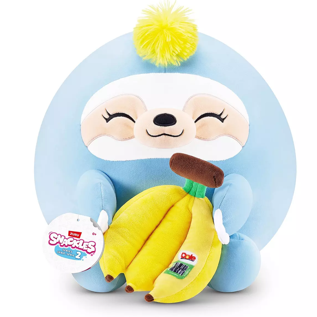 Snackles 14in Plush - Sloth & Dole (Banana)